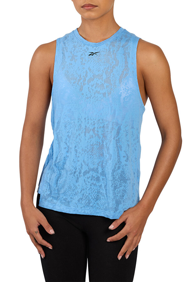 Reebok LUX BURNOUT TANK BLUE Woman 046