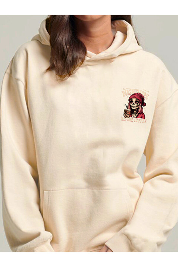 Unisex NıghtMare Baskılı kapüşonlu Sweatshirt - FLO 3 Al 1 Öde