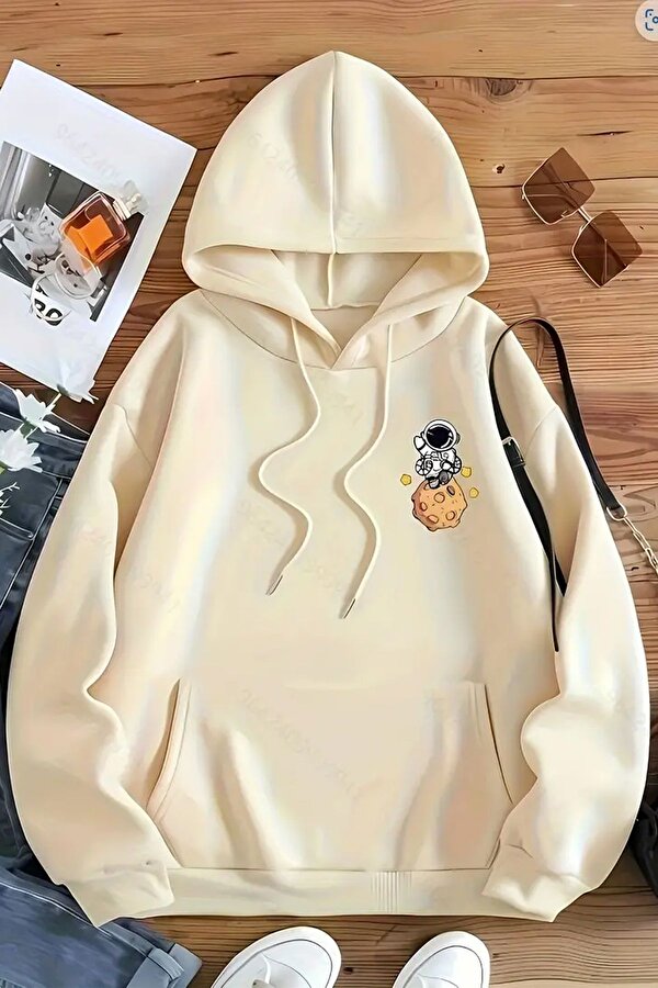 The Galaxy Baskılı Oversize Sweatshirt - 3 Al 1 Öde