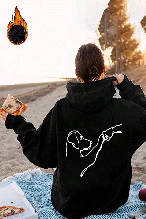 Can Dostum Baskılı Oversize Sweatshirt - 3 Al 1 Öde