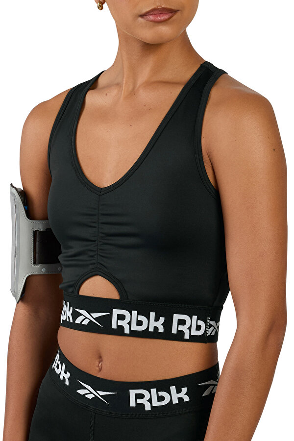 Reebok Id Train Ruched Bra Черный Женщина Топ