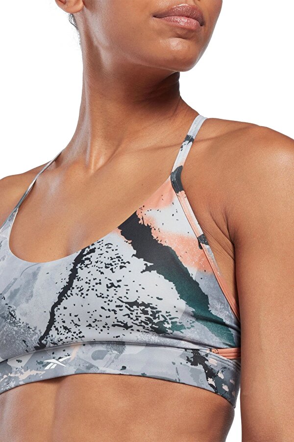 Reebok Lux Strappy Bra Aop Серый 016 Женщина Топ