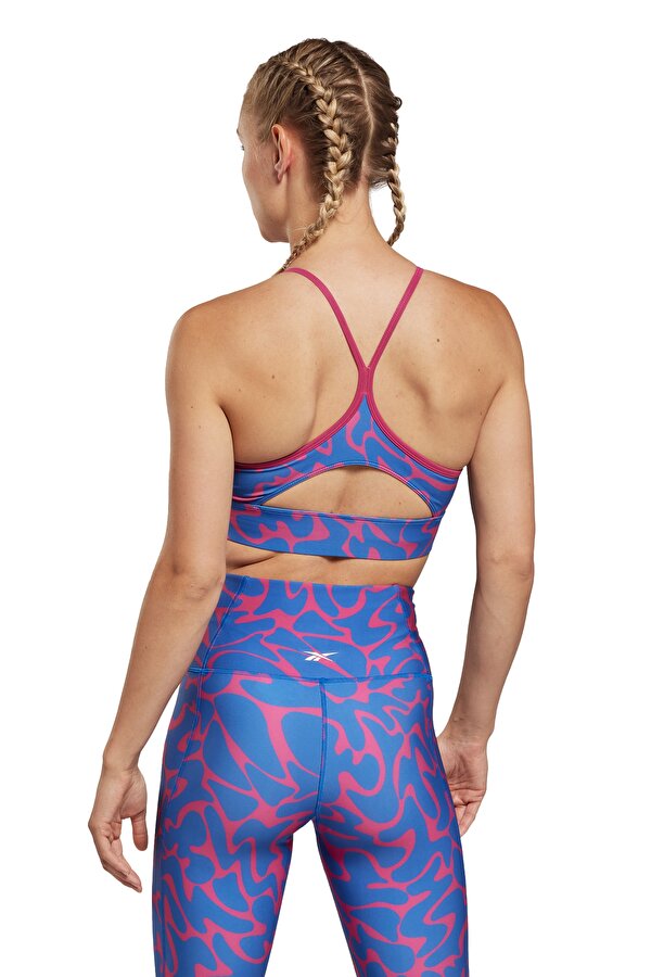 Reebok Wor Aop Tri Back Bra Розовый Женщина Топ
