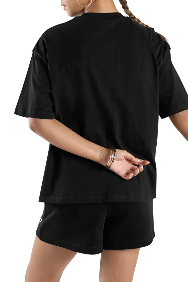 Reebok Id 2-Col Logo Relaxed Tee Черный Женщина Футболка