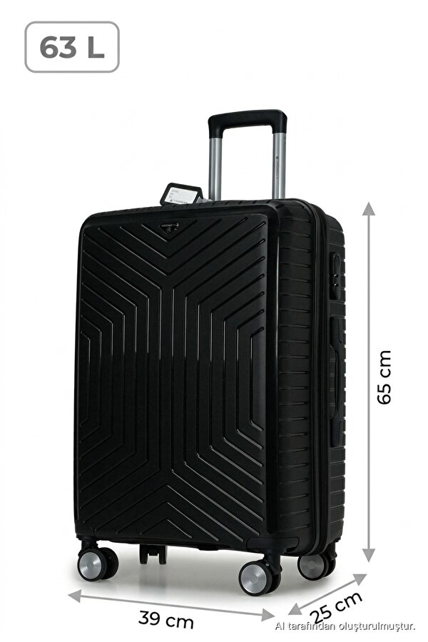 Orta Boy Valiz Unisex Siyah PARIS -O PP Fiyatları - 102688975 | Flo