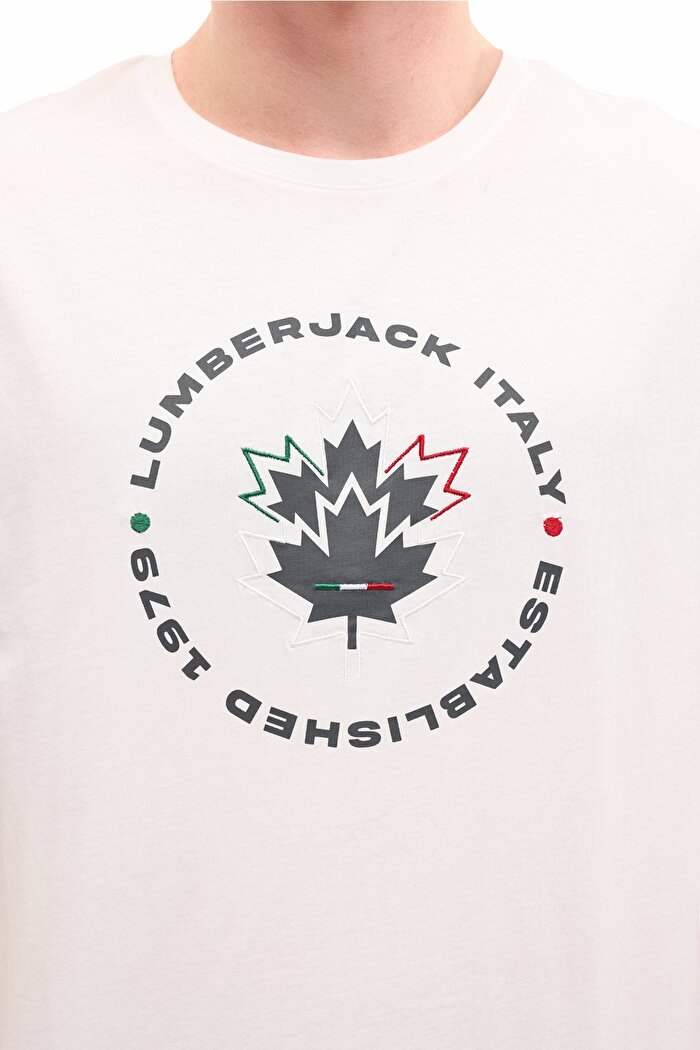 Lumberjack ML RENATO 11ITL 1030 6FX Beyaz Erkek Kısa Kol T-Shirt — 4