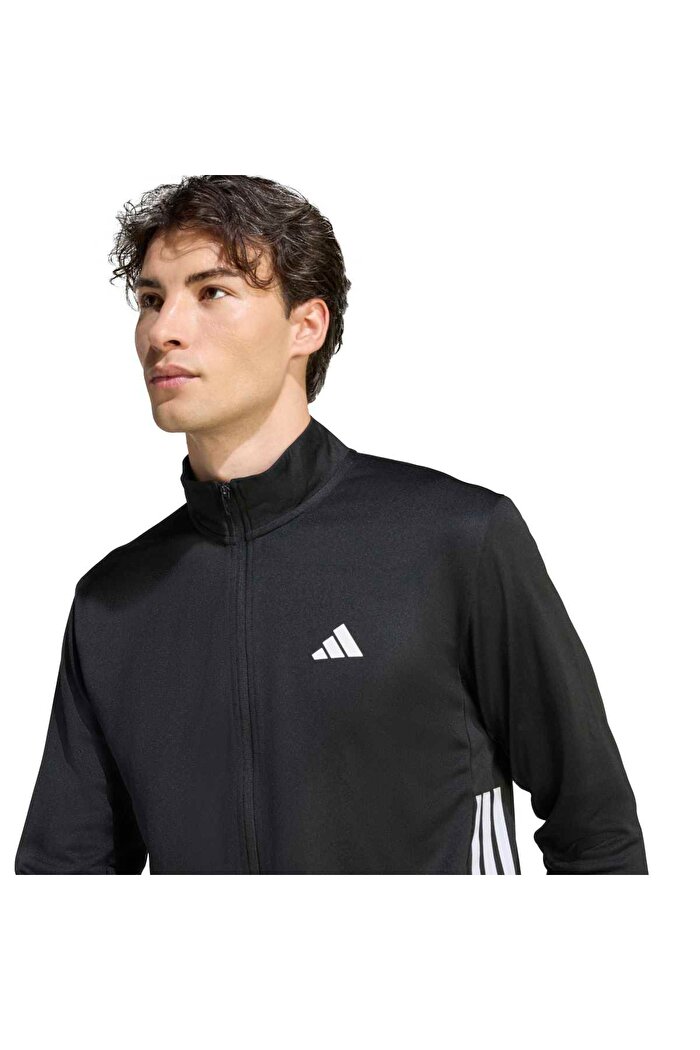 adidas Workout Essentials Allset 3 Stripes Erkek Siyah Dik Yaka Ceket — 2