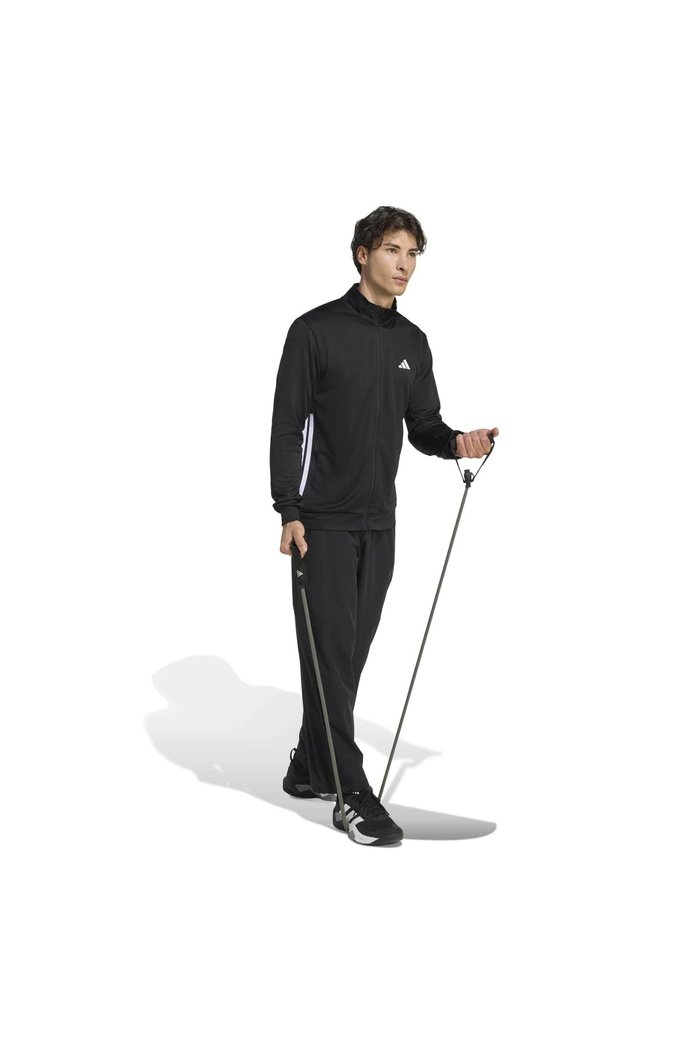 adidas Workout Essentials Allset 3 Stripes Erkek Siyah Dik Yaka Ceket — 4